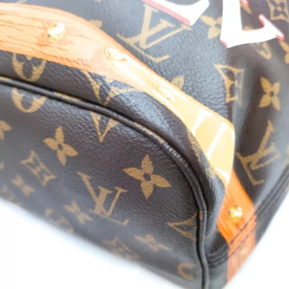Louis Vuitton Brown and Pink Monogram Tote - Picture 5 of 12